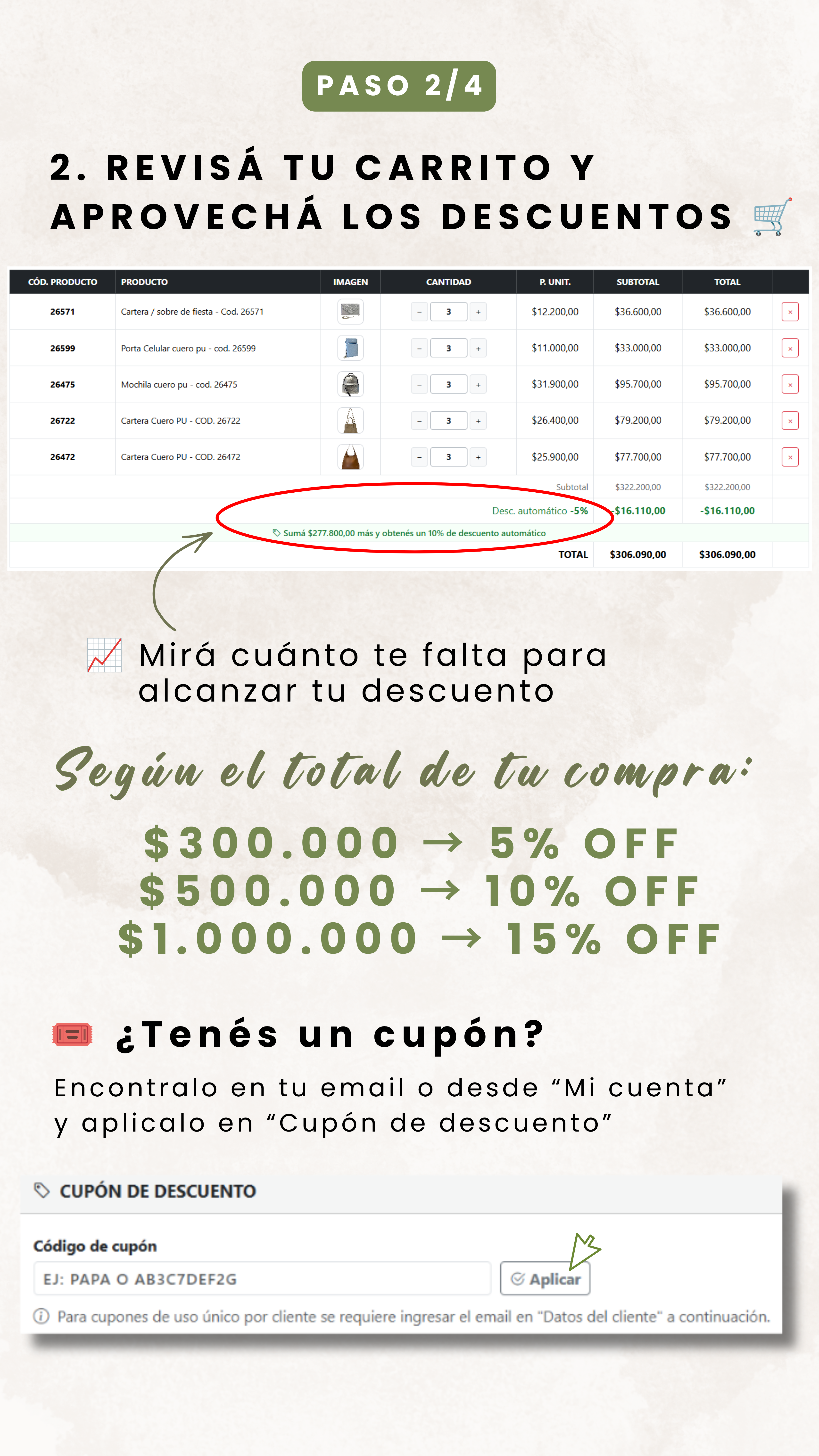 Cómo comprar - Paso 3