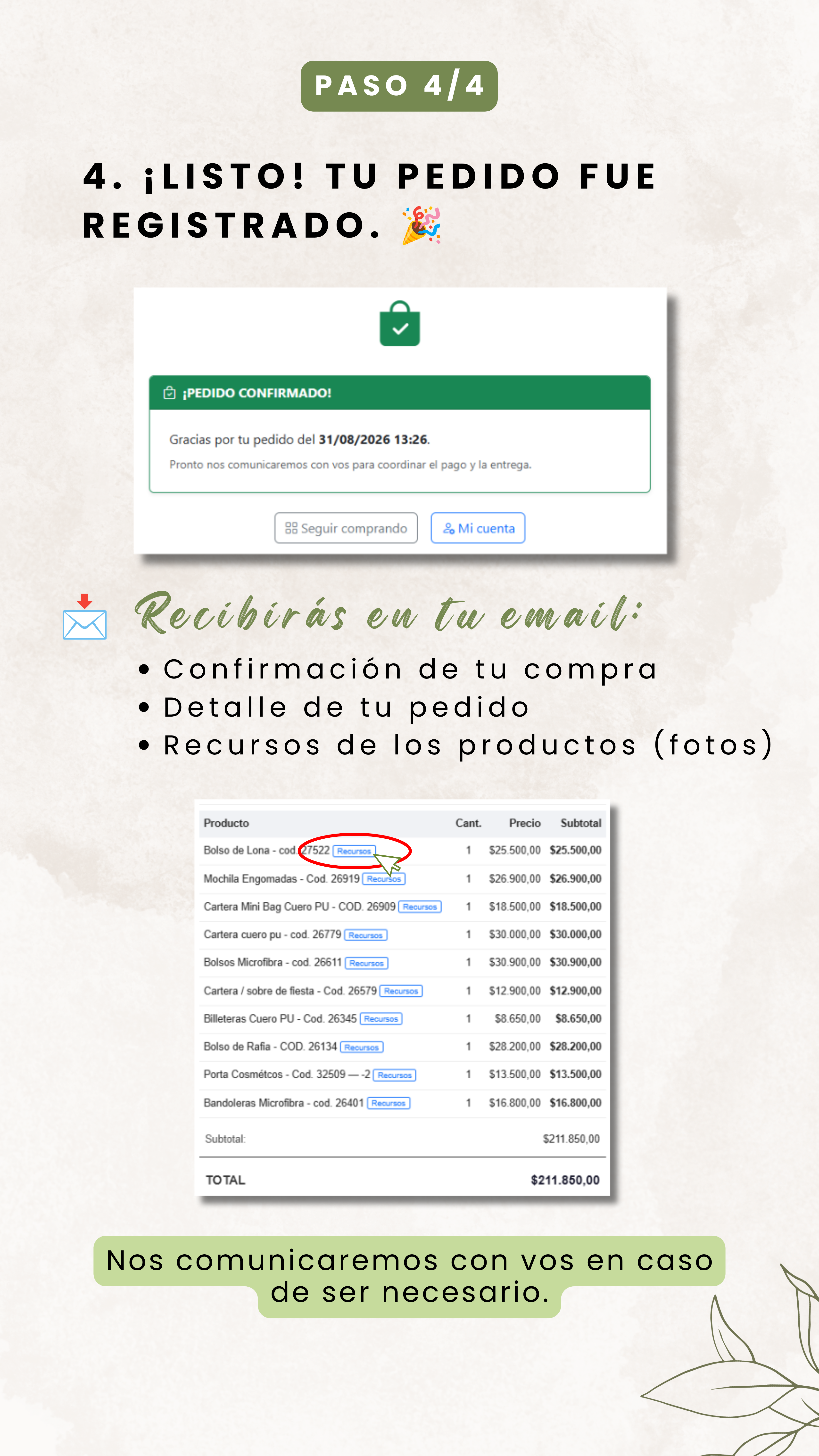 Cómo comprar - Paso 5