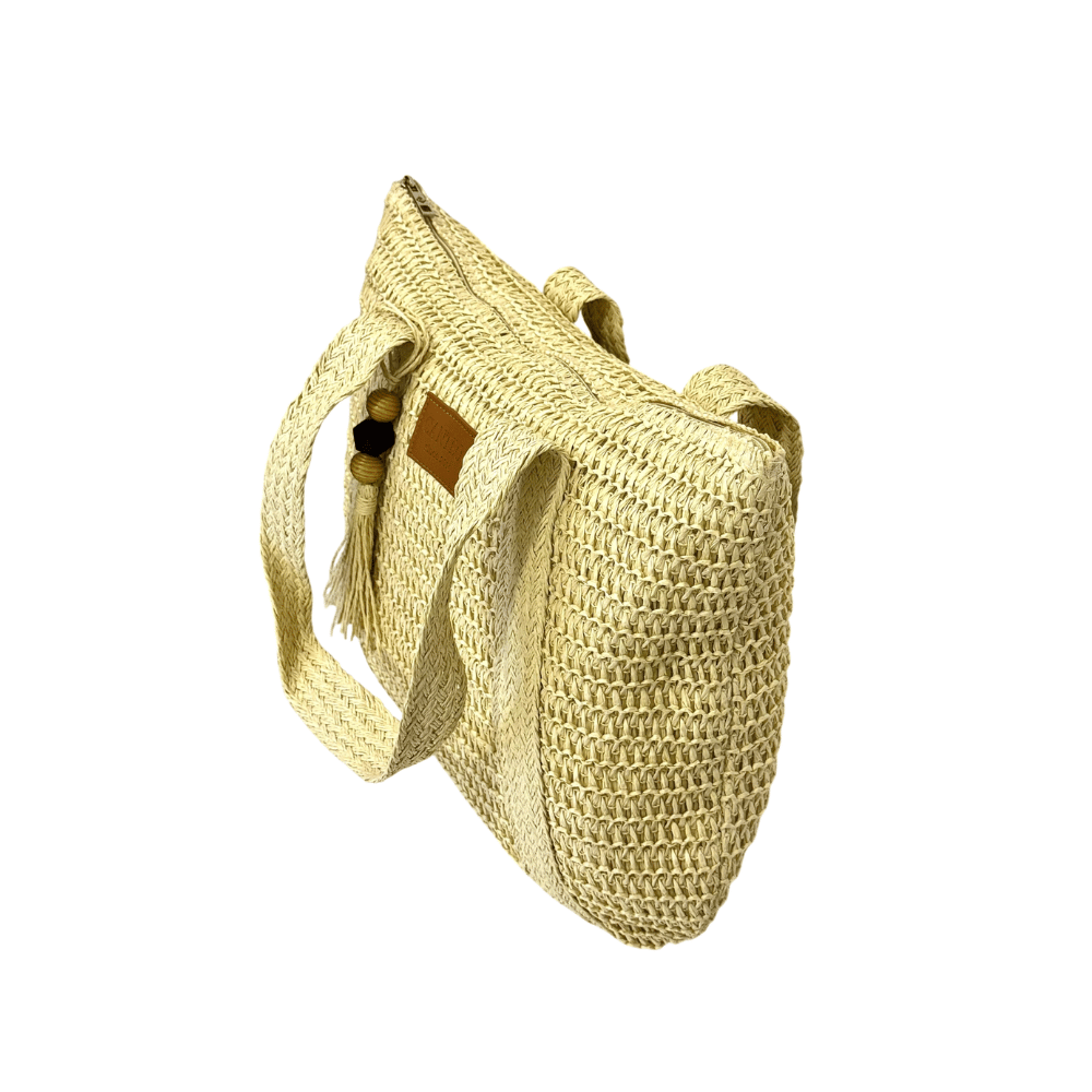 Bolso de Rafia con cierre