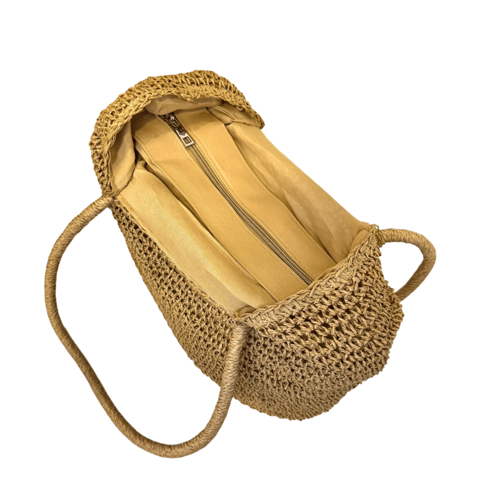 Bolso de Rafia con cierre