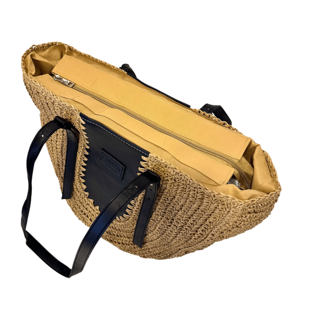 Bolso de Rafia con cierre