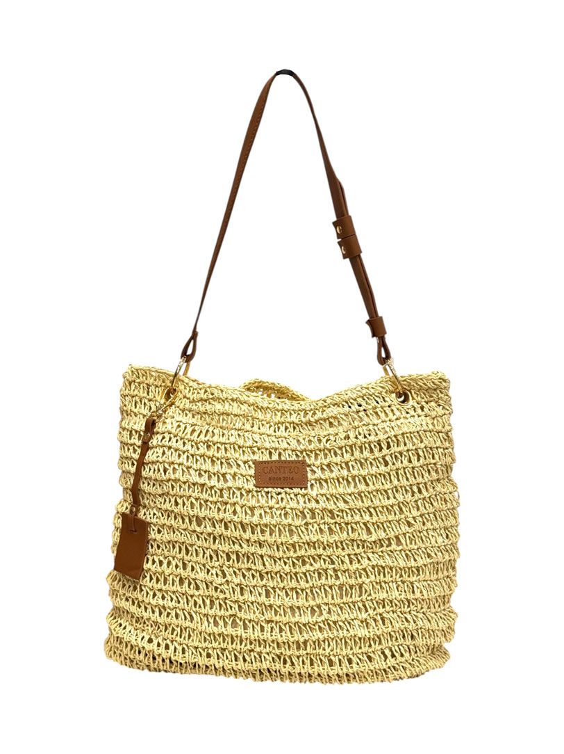 Bolso de Rafia con cierre
