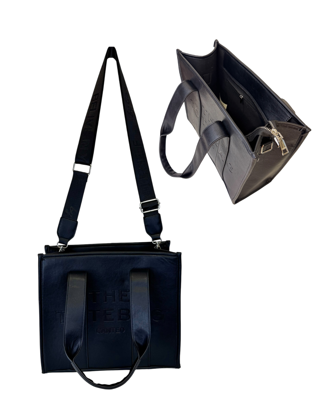 Cartera tote bag cuero pu
