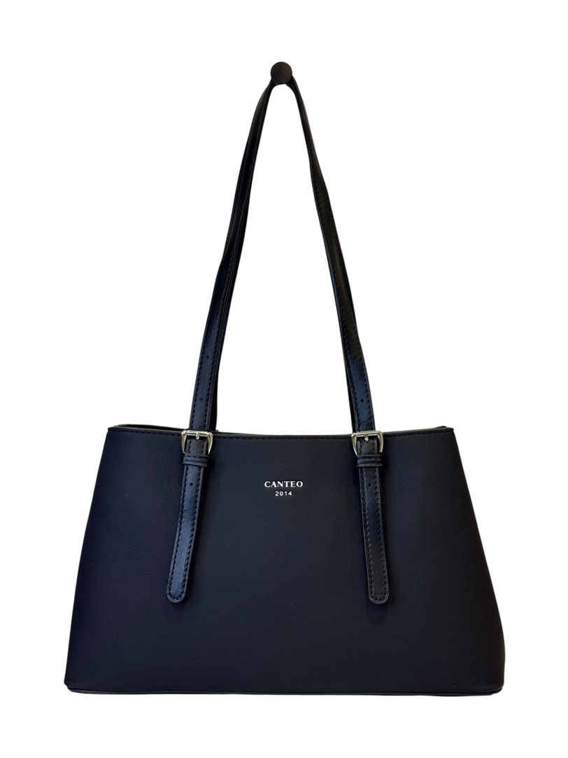 Cartera cuero pu doble cierre